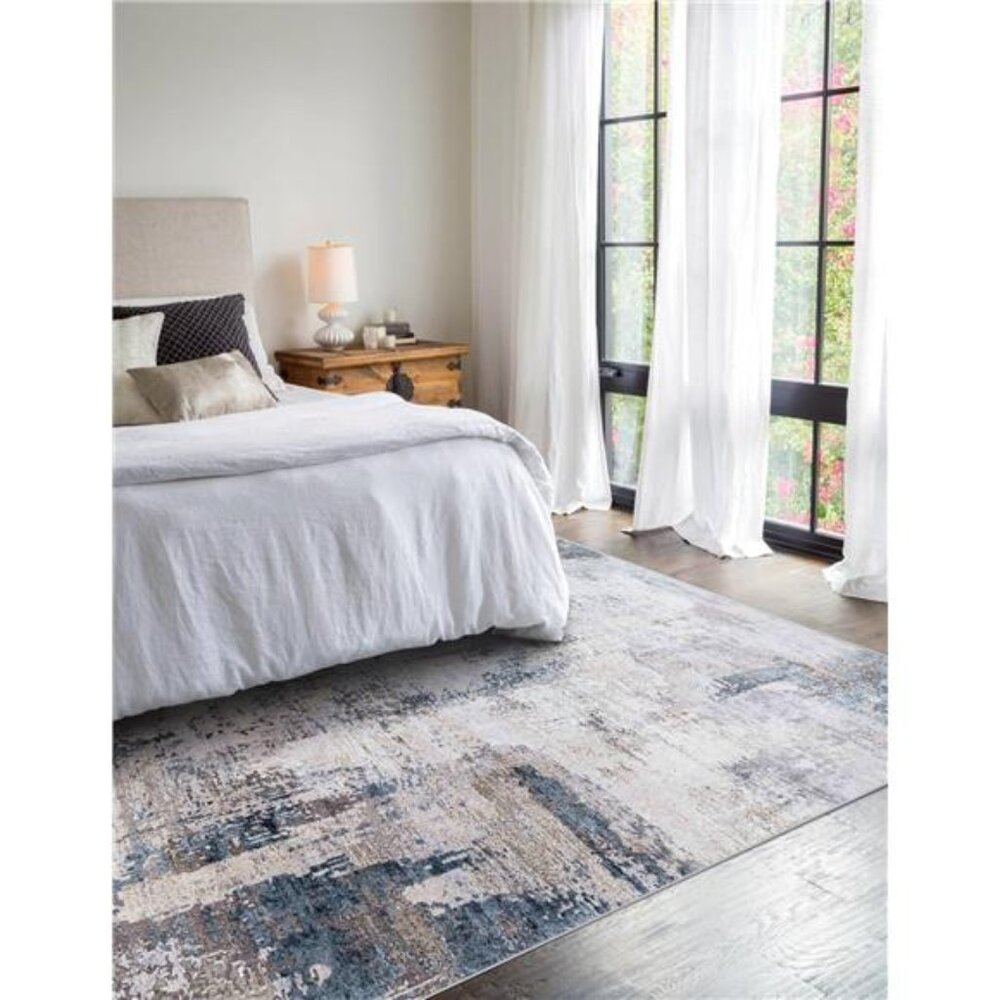 Washable Rug, Ultra Soft Area Rug 6x9, Non Slip Abstract Rug Carpet - Picture 2 of 7